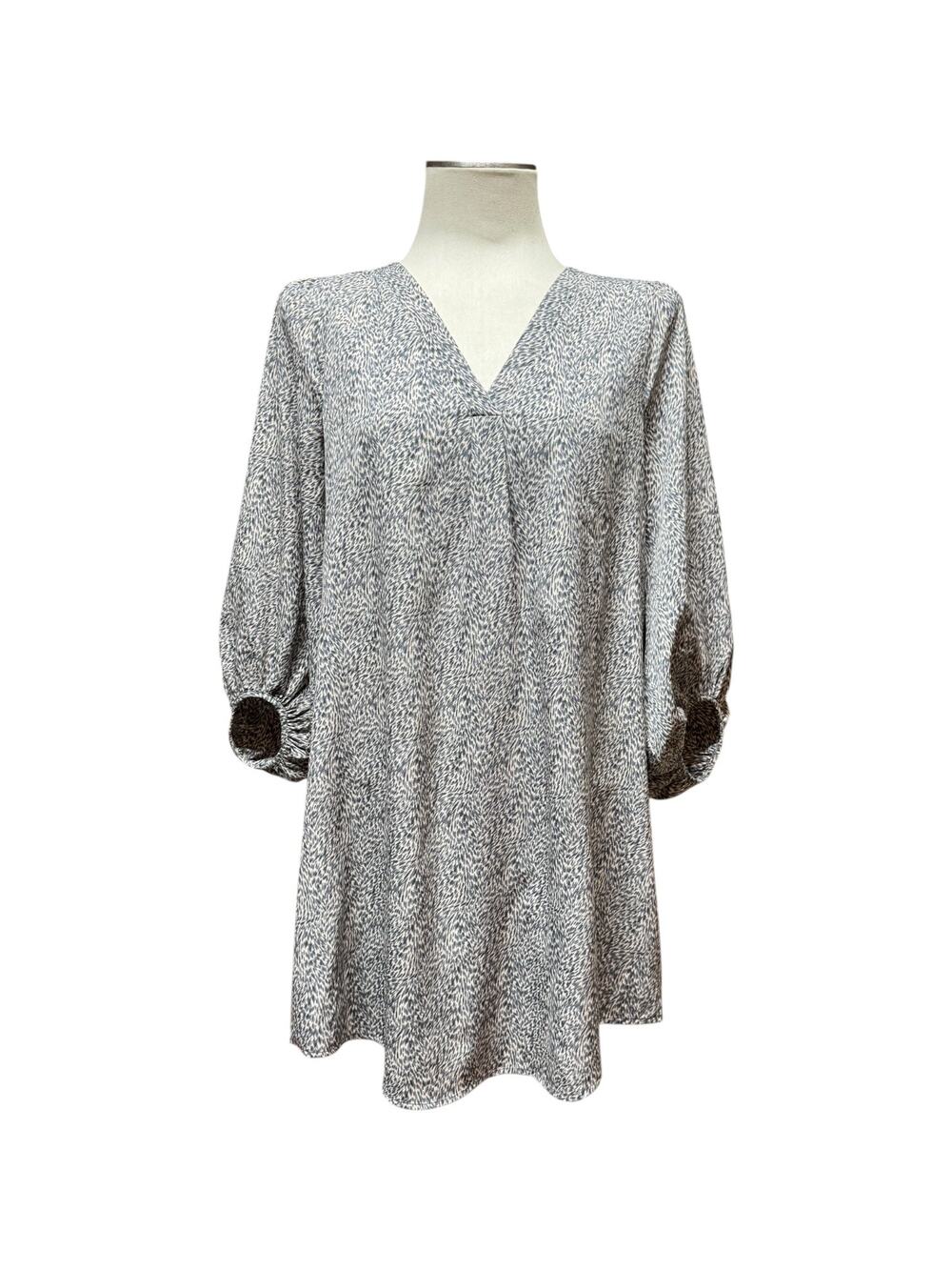 Hudson Gray Popover Tunic Popover Top Gray Tan Small